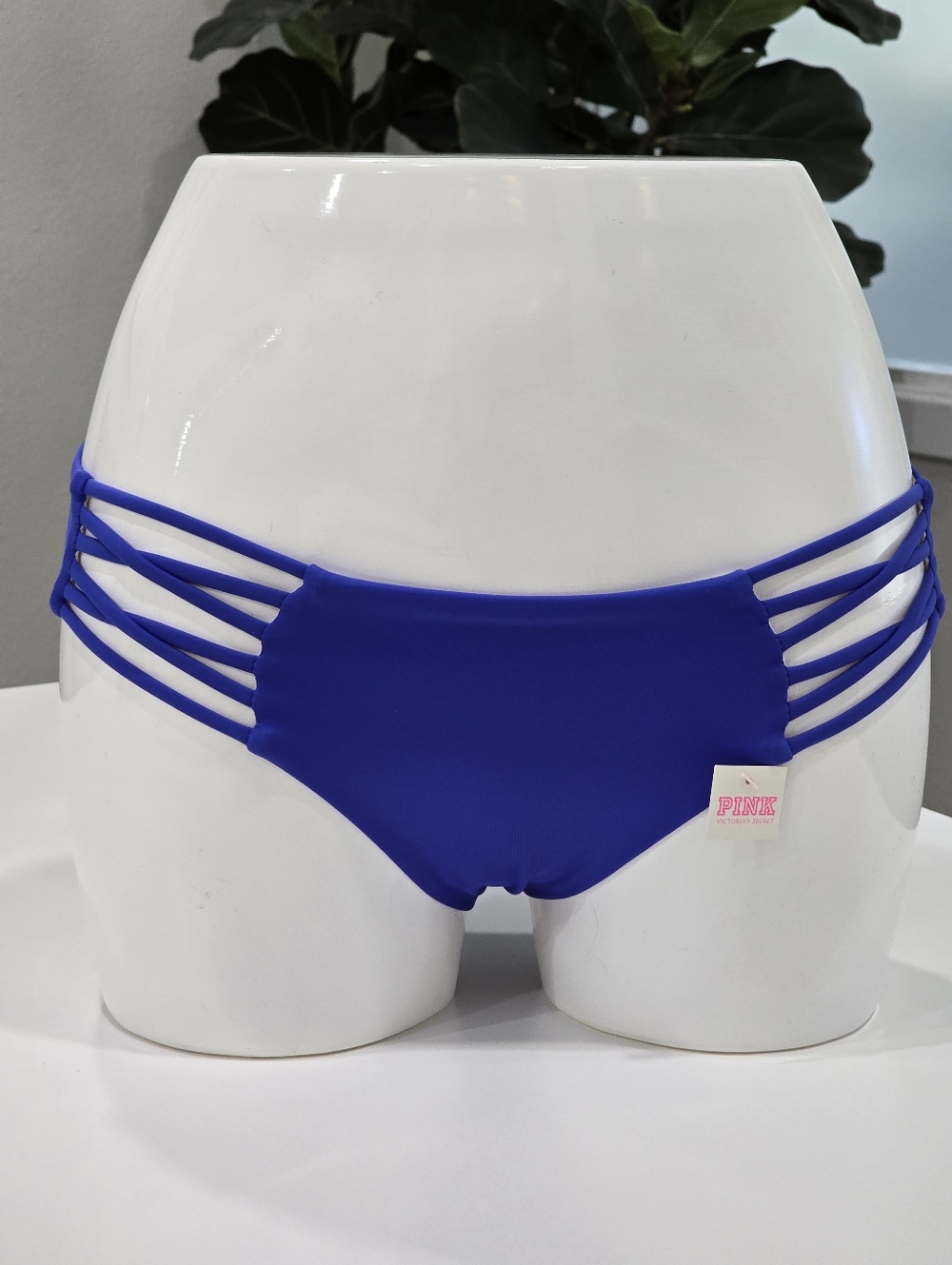 PINK Victoria’s Secret ✦ Matisse Blue Bikini Bottoms ✦ CrissCross LaceUp LowRise